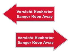 Warnhinweis Vorsicht Heckrotor