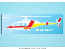Autoaufkleber Bell 222 weiß