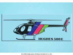 Autoaufkleber Hughes 500 E schwarz