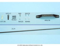 Carbon fibre pushrod set for 25 mm