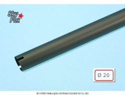 Alu-Heckrohr 20 x 0,8 x 710 mm, schwarz