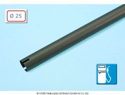 Alu-Heckrohr 25 x 0,8 x 820 mm, schwarz