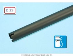 Alu-Heckrohr 25 x 0,8 x 910 mm, schwarz