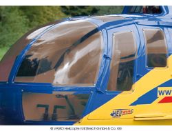 Vindussett for BO 105, røkfarget