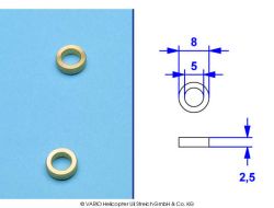 Distanzbuchse 5 x 8 x 2,5 mm