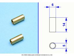Distanzbuchse 5 x 6 x 14 mm