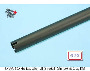 Tube AC 20 x 0,8 x 710 mm, noir