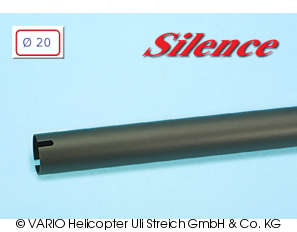 Tube AC 20 x 0,5 x 790 mm, noir