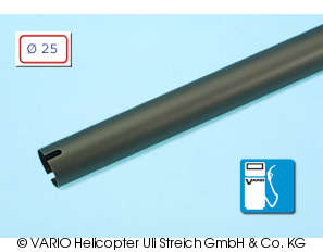 Tube AC 25 x 0,8 x 910 mm, noir