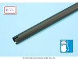Tube AC 25 x 0,8 x 820 mm, noir