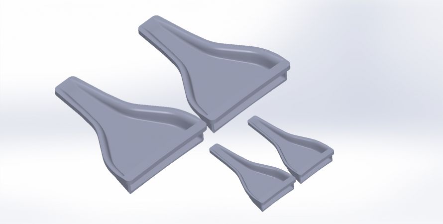 Front air intake, EC x2 1:4 , 2 pezzi