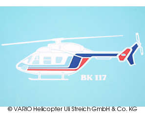 Car sticker BK 117 white