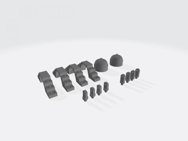 Scale parts for landing gear UH 1:6