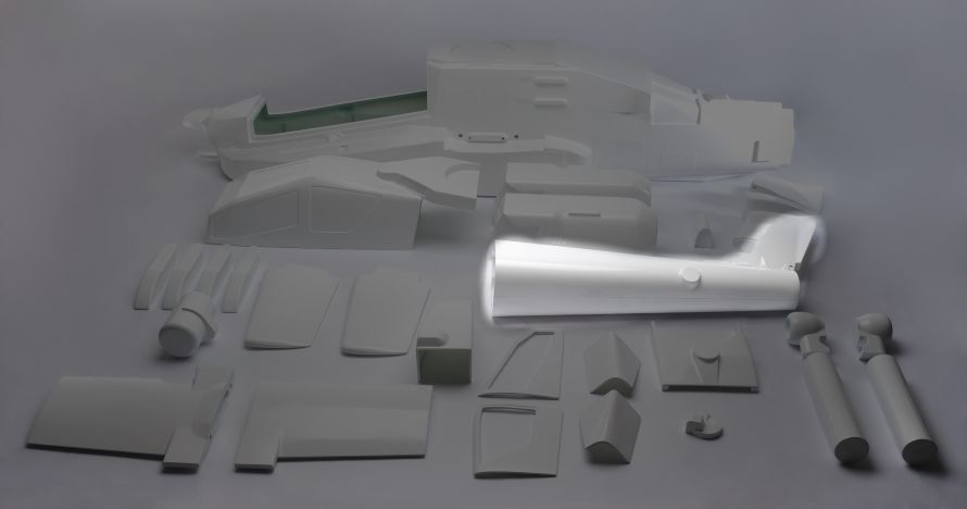 Tail boom Apache 1:7