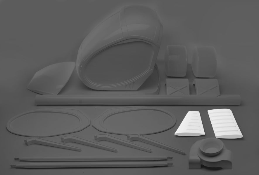 Tail unit set for 6032