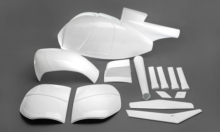 Hughes 500 fuselage, 16-piece