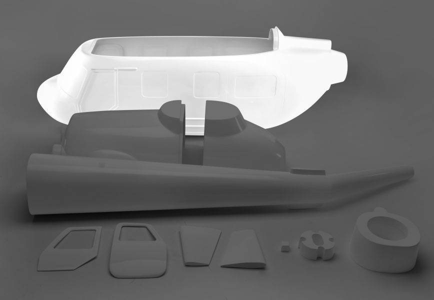 Front fuselage part Mil MI-2 1:6