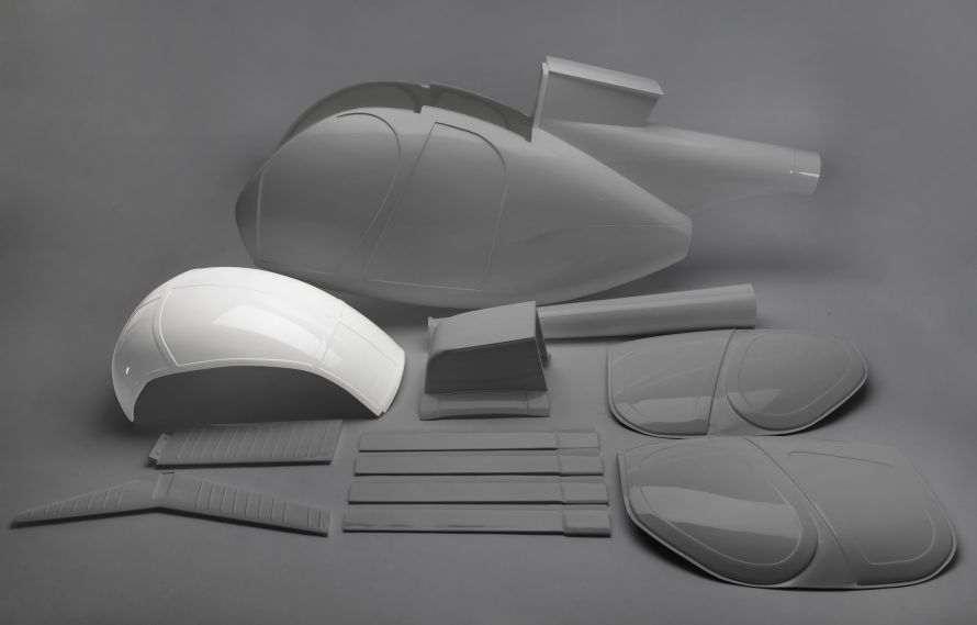 Hughes 500 D canopy (1:5 scale)