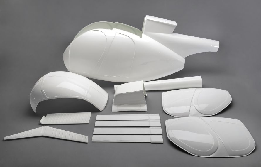 Hughes 500 D fuselage (1:5 scale), 14-piece