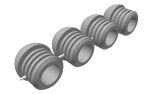 Skid end caps 15 mm x4