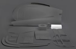 Movable floor panel Alouette III, 1:4