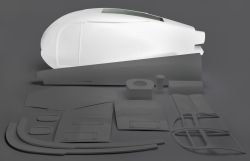 Front fuselage part Alouette III 1:4