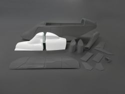 Bell 430 upper cowlings, fiberglass, 2-piece