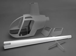 Tail boom R22 1:7