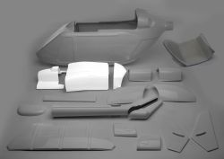 Upper cowling set, BK 117, complete (7 pieces)