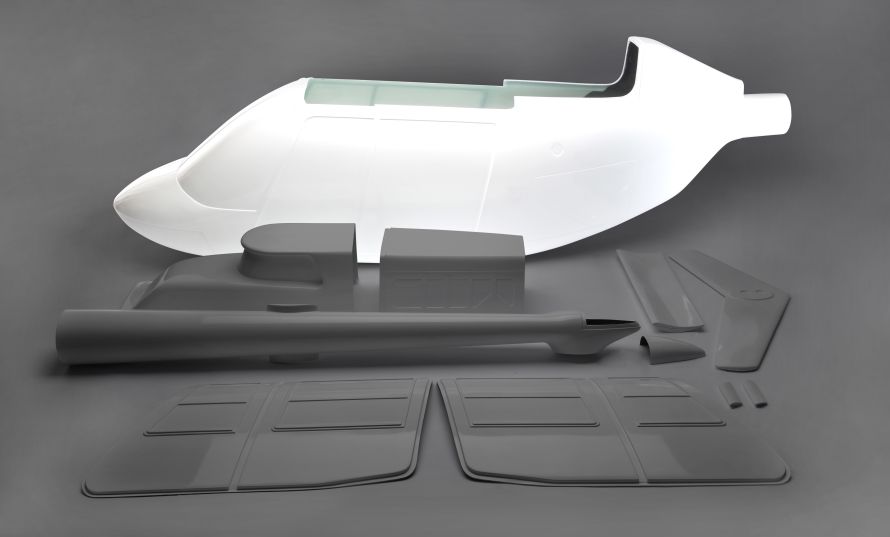 Front fuselage part JetRanger 1:4