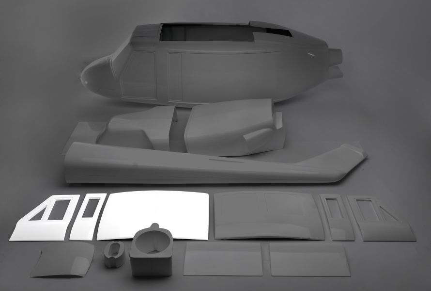 Left doors Bell UH/212/412, 1:6, 3-part