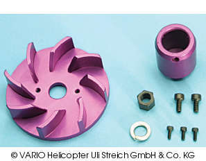 Turbo-fan aluminium, 8 mm