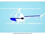 Car sticker Schweizer 300 C white