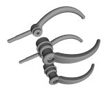 Door handle set 2x2 Lama 1:4