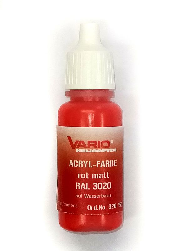 Acrylic paint matte red RAL 3020