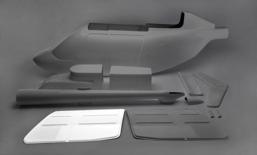 Door set Jet Ranger 1:4, left