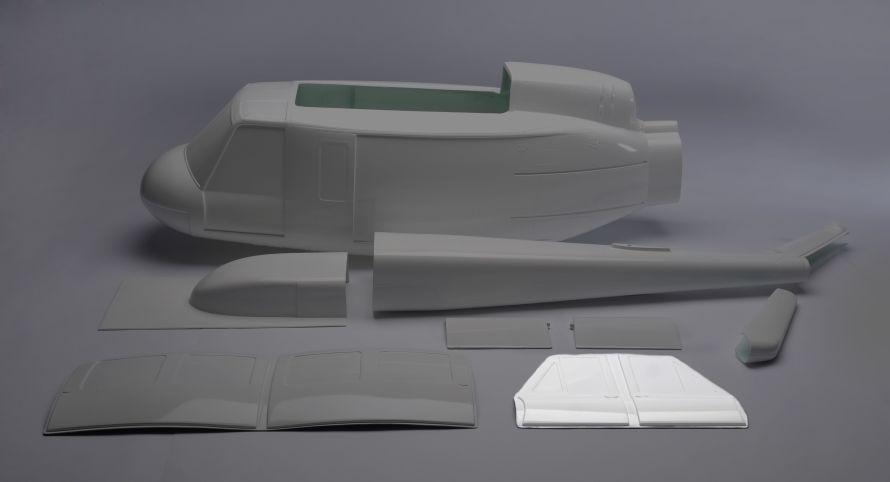 Front door set le/ri Bell UH-1D 1:8