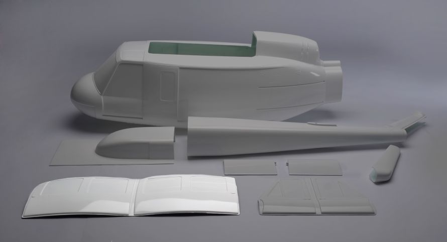 Sliding door set 2-part Bell UH-1D 1:8