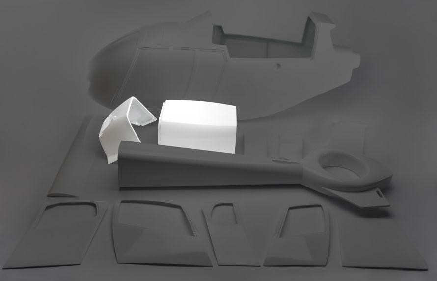 Upper mast fairing for EC120 (2-piece)