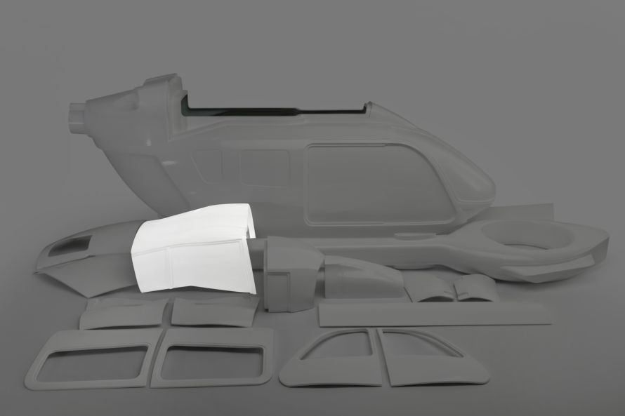 Rear cowling H145 and EC145 XL, GRP