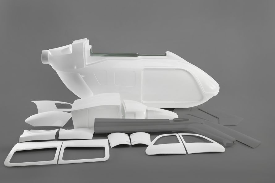 EC/H145 XL fuselage, 14-piece set.