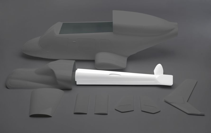 Bell 222 tail boom