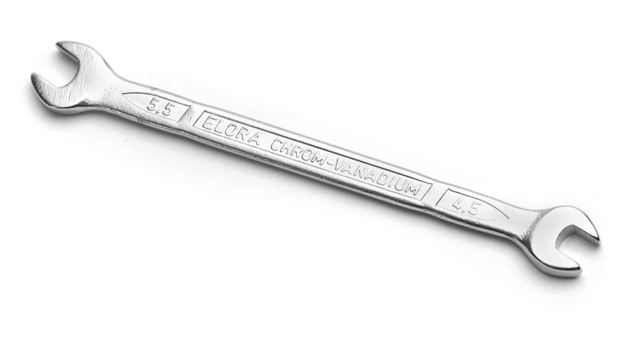 Open-end spanner, size 4.5 and 5.5