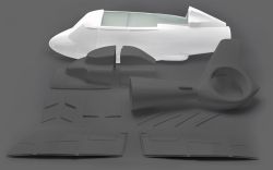 Front fuselage part Dauphin 1:6