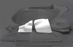 Dome covers H135 1:4, 2-pc.