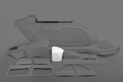 Mid part of cowling H145 und EC145, GRP