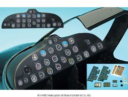 Cockpit panel for AIRWOLF or Bell 222 incl. cockpit instruments