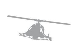 Car sticker AIRWOLF silver